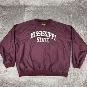 Vintage Game Mississippi State Bulldogs Jacket Mens 2XL Relaxed Sweatshirt Y2K